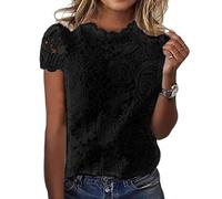 Top Weiß Kurze T Shirts Damen Top Mit Spitze Schwarze Schluppenbluse Baumwoll Hemd Damen Pinkes T Shirt Weisses Hemdbluse äRmellose Tuniken Oberteil Schwarz Weiß Gestreift Top Mit Rollkragen Ohne