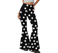 Topassion Musselin Hose Baumwolle Hosen Damen Leinenhose Outdoor Freizeithose Leicht Radlerhose Lässig Latzhose Passform Palazzohose Business Fahrradhose Bequem Jogginghose (D03-grau,L)