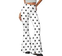 Topassion Musselin Hose Baumwolle Hosen Damen Leinenhose Outdoor Freizeithose Leicht Radlerhose Lässig Latzhose Passform Palazzohose Business Fahrradhose Bequem Jogginghose (D03-hellgrau,XXL)