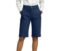 Topassion Sommerhose Baggy Arbeitshosen Damen Shorts Outdoor Freizeithose Sommer Sporthose Business Latzhose Elastischem Bund Fahrradhose Lässig Trainingshose Einfarbig (D02-dunkelblau,S)