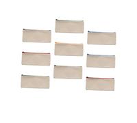 TOPBATHY 15 Stück Teiliges Leinwand mäppchen mit Reißverschluss Multifunktionale Aufbewahrungstasche Bemalbarer Stoffbeutel Robust für Stifte Kosmetik Schule und Büro Bunte Farbmischung