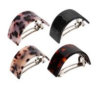 TOPBATHY 4 Stück Elegante Haarspangen Damen Halbkreis Haarclips mit Federverschluss Vintage Haarschmuck für Party und Alltag Modische Damen Haaraccessoires