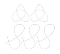 TOPBATHY 5 Stück Perlen Taschenriemen 100cm mit Schnallen Kunststoff Perlen Schulterriemen für Umhängetaschen Abnehmbar Ersatzriemen für Messenger Taschen und Handtaschen