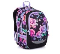 TOPGAL CODA - Schulrucksack ab der 2. Klasse (ca. 125 cm), ergonomisch & leicht, wasserabweisend, mit reflektierenden Elementen, 26 L Schulranzen mit Brustgurt & Rückenpolsterung (Rosen)