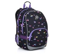 TOPGAL KIMI Schulrucksack ab der 2. Klasse (ca. 125 cm), ergonomisch & leicht, wasserabweisend, mit reflektierenden Elementen, 26 L Schulranzen mit Brustgurt & Rückenpolsterung (Punkte)