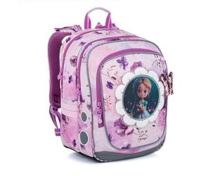 TOPGAL Schulrucksack für Mädchen ab 1. Klasse, ergonomisch & leicht, wasserabweisend, mit reflektierenden Elementen, 21 L Schulranzen mit Brustgurt & Rückenpolsterung (Magische Fee)