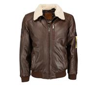 Topgun Lederjacke Herren braun, 50