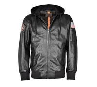 Topgun Lederjacke Herren schwarz, M