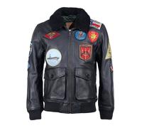 Topgun Lederjacke Herren schwarz, S
