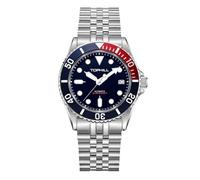 TOPHILL 300 m Herren-Taucheruhren, 40 mm, japanisches NH35-Uhrwerk, Saphirglas, C3, leuchtender Kalender, automatische mechanische Herrenarmbanduhren, TD007G, Silber-Blau-ST