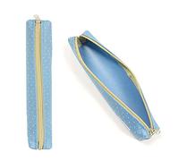 TopHomer Federmäppchen, 1 Stück, weiße Spitze, Bonbonfarben, Oxford, tragbar, einfaches Federmäppchen für Schreibwaren, Stifte, Bleistifte, Toilettenartikel (19cm*3cm*3cm, blau)