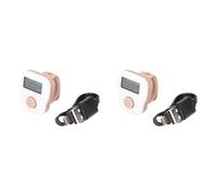 TOPINCN 2 Stück Matte Silikon Ringzähler, Ergonomisches Zahlenzähler Design mit Bequemer Leiser Taste, Zum Singen von Buddha