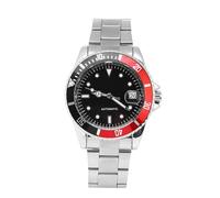 TOPINCN 3Colors Winner Herren-Armbanduhr mit Edelstahlband, Automatische Mechanische Uhr für Vater und Sohn, Keine Batterie Erforderlich (Schwarzes Gesicht mit rotem Halbkreis (W042602))