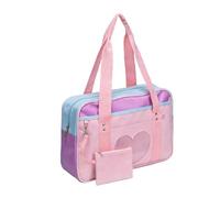 TOPINCN Japanische Umhängetasche, Kawaii-Anime-Schultasche für Damen, Lässiger Rucksack mit Mehreren Taschen, Passend für 14-Zoll-Laptops, Lehrbücher für die Schule (Mehrfarbig)