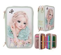 TOPModel 3 Fach Federtasche mit Stickerei SUMMER FEELING