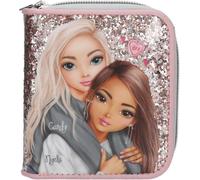 TOPModel My BFF - Portemonnaie in Rosa und Grau, mit Model Motiv und Glitzer,