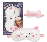 Depesche Schlafmaske Beauty and Me – Katzen-Design mit applizierten Ohren, gerafftes Band