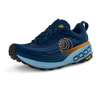 Topo Athletic Vista Herren-Trailrunning-Schuhe, leicht, bequem, 5 mm, Sportschuh für Trail, Marineblau/Orange, 42.5 EU