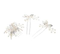 TOPPERFUN 1 Satz Braut Haarkamm Set Vintage Alloy Blumenblatt Haarschmuck mit Haarstäbchen für Hochzeiten und Partys Einsteckkamm für Damen Eleganter Kopfschmuck für Besondere Anlässe
