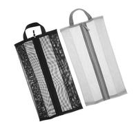 TOPPERFUN 2stücke Schuhtaschen aus Netz mit Reißverschluss für Reisen Faltbare Schuhbeutel für Handgepäck Aufbewahrungstaschen für Schuhe im Koffer Platzsparend für Herren und Damen