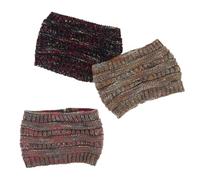 TOPPERFUN 3stücke Gestricktes Stirnband für Damen aus Wollgarn Warm und Elastisch als Ohrenwärmer für Kälte und Outdoor-aktivitäten Passend zu Verschiedenen Haartypen und Modevorlieben
