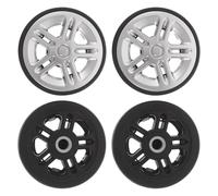 TOPPERFUN 4 Stück Pack Gummirad Ersatzrollen für Koffer 50x12mm Geräuschlose Gelenkige Universalrollen zur Gepäckreparatur und Trolleyersatz