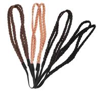 TOPPERFUN 4 Stück Teiliges Geflochtener Elastischer Haarbänder für Damen Weiche Atmungsaktive Stirnbänder Vielseitig Einsetzbar für Alltag Party und Hochzeit Komfortabel und Formstabil