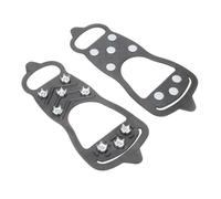 TOPPERFUN Anti Rutsch Schneeschuhüberzug mit 8 Stahlzähnen aus Tpr Leicht Anzuziehen für Winterwandern und Schneeräumen 1 Paar Eiskrallen Schuhschutz