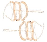 TOPPERFUN Boho Fußkettchen Damen 1 Paar Mehrreihig Pailletten Quasten Strand Schmuck Vintage Beinarmband Sommer Fußkette