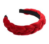 TOPPERFUN Geflochtener, gepolsterter Haarreif aus Samt, breiter, eleganter Stirnband für Damen und Mädchen, modisches, vielseitiges Haarschmuck-Accessoire für Alltag und Pflege