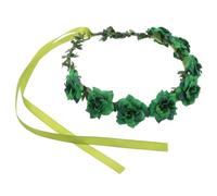 TOPPERFUN Grünes Blumenstirnband aus Stoff für Damen mit Realistischem Design Leicht und Bequem für St Patrick's Day und Geburtstagsfeiern