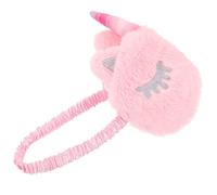 TOPPERFUN Plüsch Schlafmaske mit Einhorn Motiv Leicht und Druckfrei Rosa Augenmaske für Reisen und Nickerchen Weiche Nacht Augenschutz für Erwachsene
