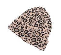 TOPPERFUN Warme Damen Strickmütze in Leopard Für Winter Beanie Mütze Unverzichtbares Accessoire Für Drinnen Und Draußen