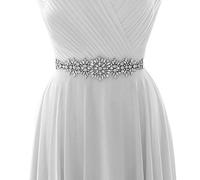 TOPQUEEN Hochzeit Gürtel Brautkleid Schärpe Brautjungfernkleider Ballkleid Brautgürtel Mit Glitzer Strass (Königsblau)