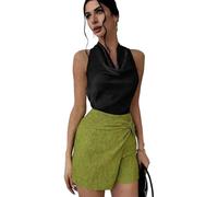 Tops Für Damen,Seidensatin-Neckholder-Top Für Damen, Sommer, Wasserfallausschnitt, Rückenbindeband, Ausgehbluse, Sexy, Ärmellos, Business, Elegant, Lässig, Perfekt Für Partys, Valentinstag, Sc