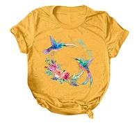 Tops, T-Shirts & Blusen für Damen - T Shirt Damen Letter Printing Sleeves T Shirt Loose Women O Neck Short Tops Bluse Lässige Damenbluse Kleidung Frauen Sommer Shirt Frau Teenager Mädchen T-Shirt