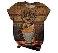 Tops, T-Shirts & Blusen für Damen - Tops für Damen Oberteile Bluse Tier Damengröße T Shirt 3D bedrucktes kurzes T Shirt O Ausschnitt Ärmel plus Damenbluse Sommer Shirt Frau Teenager Mädchen T-Shirt