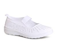 topschuhe24 2759 Damen Halbschuhe Sportliche Glitzer Ballerina, Farbe:Weiß, Größe:37 EU