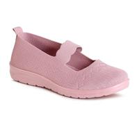 topschuhe24 3081 Damen Halbschuhe Sportliche Keilabsatz Ballerina, Farbe:Rosa, Größe:38 EU