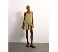 TOPSHOP - TSASTA SL MINI DRESS WVN Olive Branch - Gr. - 38