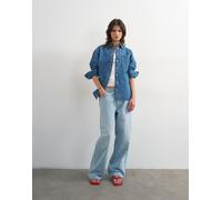 TOPSHOP - TSESTHER OVERSIZES SHACKET DNM Dark Blue Denim - Gr. - 40