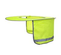 TOPTIE Hard Hat Sunshade, High Visibility Full Brim Neck Sun Shield for Hardhats-LIME