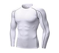 TopTie Men's Long Sleeve Fitted Compression Shirt, Cool Dry Base Layer for Men