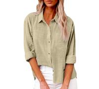 topuersaiv Elegante Bluse für Damen aus Musselin, Kurzarm Blusen für den Sommer, Tuniken für Freizeit, Oversized Hemdbluse, Longbluse für warme Tage, ideal für Leggings und Alltag