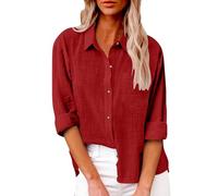 topuersaiv Elegante Bluse für Damen aus Musselin, Kurzarm Blusen für den Sommer, Tuniken für Freizeit, Oversized Hemdbluse, Longbluse für warme Tage, ideal für Leggings und Alltag