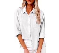 topuersaiv Elegante Bluse für Damen aus Musselin, Kurzarm Blusen für den Sommer, Tuniken für Freizeit, Oversized Hemdbluse, Longbluse für warme Tage, ideal für Leggings und Alltag