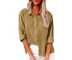 topuersaiv Elegante Bluse für Damen aus Musselin, Kurzarm Blusen für den Sommer, Tuniken für Freizeit, Oversized Hemdbluse, Longbluse für warme Tage, ideal für Leggings und Alltag