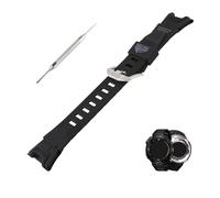 Topuly Ersatz-Uhrenarmband aus Kunstharz für Casio Protrek Pro Trek PRG-110C PRG-110Y PRW-1300 PRW-1300Y PAW-1300 Armband für Damen und Herren (schwarz), 26 mm