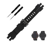 Topuly Ersatz-Uhrenarmband aus Kunstharz für Casio Protrek Pro Trek PRG-300 PRW-6000 PRW-6100 PRW-3000 PRW-3100 Armband für Damen und Herren (schwarze Schnalle)