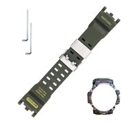 Topuly XXmm Ersatz-Uhrenarmband aus Kunstharz für Casio G-shock GWG-2000 GWG-2040, Mudmaster, Armband für Damen und Herren (Armeegrün)